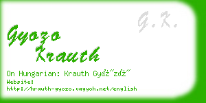 gyozo krauth business card